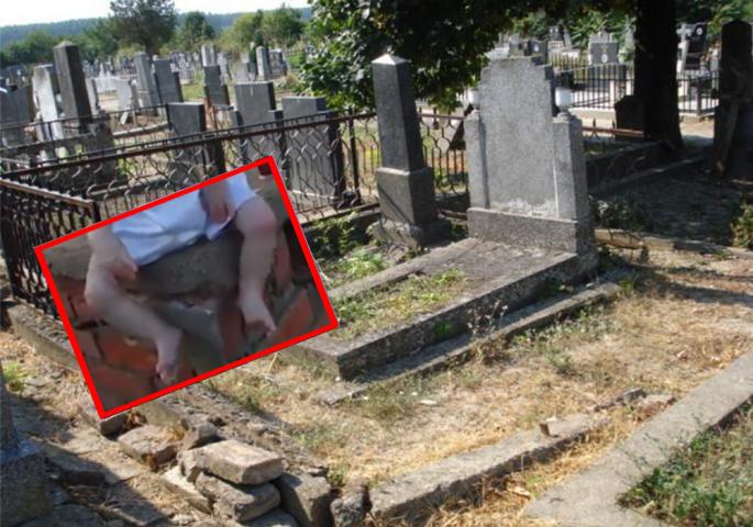 Nađen kako sedi na grobu! A pored flaša puna krvi (VIDEO)