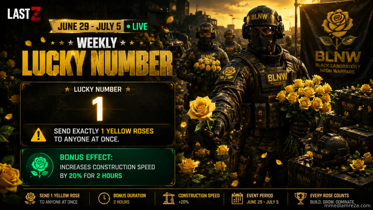Weekly ROSE Lucky Number ( June 29 - JULY 5 )