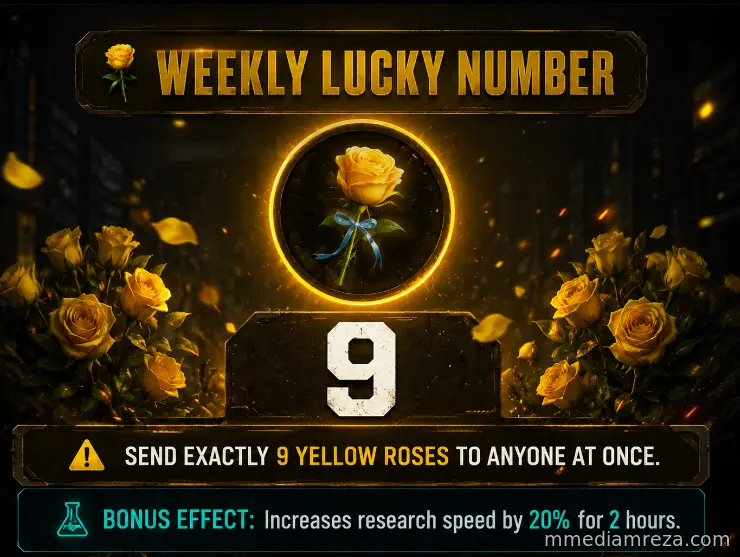 Weekly ROSE Lucky Number ( JULY 20 - JULY 26 ) is...
