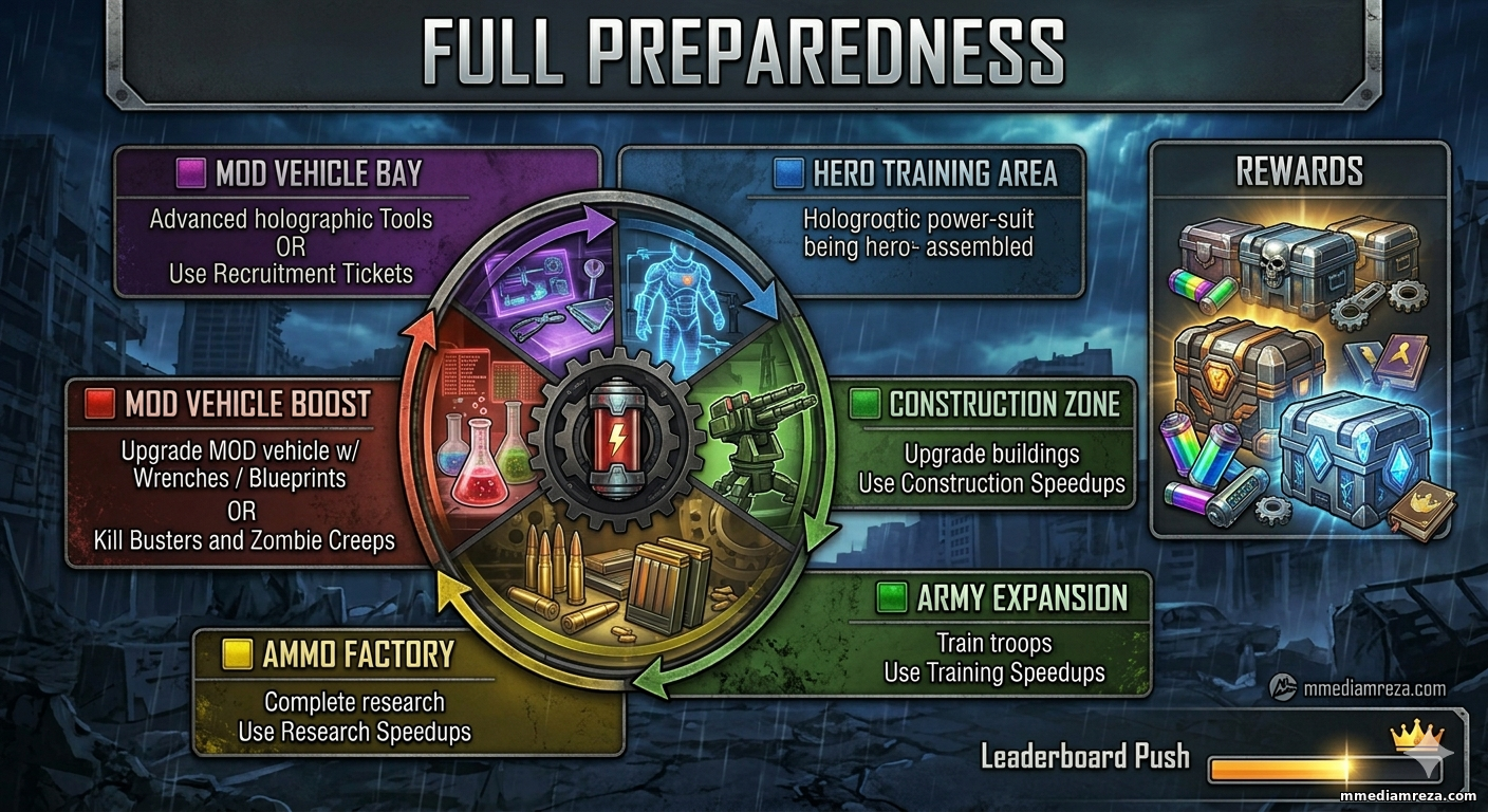 FULL PREPAREDNESS: Detaljan vodič kroz rotaciju zadataka i osvajanje nagrada