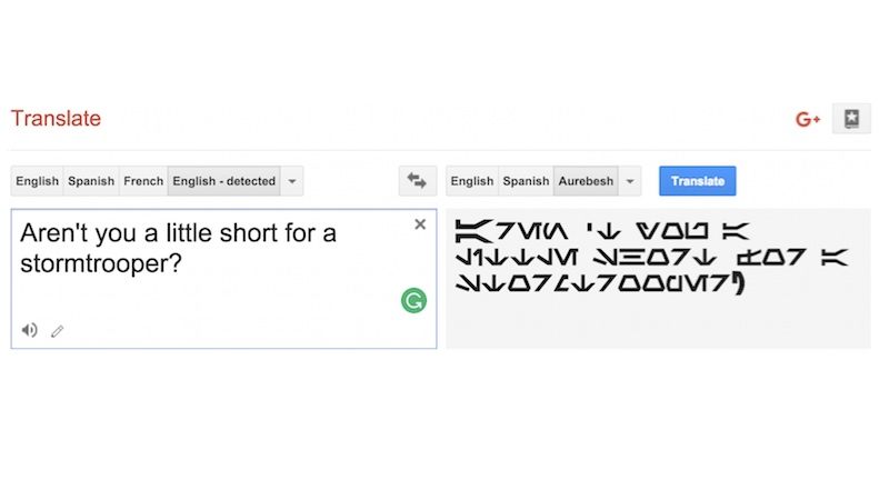 Google prevodilac prevodi jedan od jezika “Ratova zvezda”